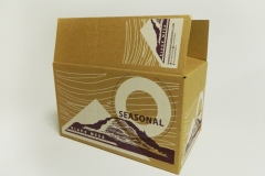 Basic Kraft RSC Shipper in 2 colors featuring white and PMS burgundy ink.